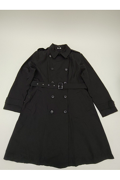 Ralph Lauren Černý Dámský Trenčkot S Páskem Elegantní Vel. US XL/TG