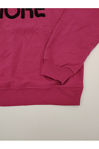Dámská bavlněná mikina Ciao Amore růžová oversized crewneck Vel. IT 40 | Unimoda | obrázek 2