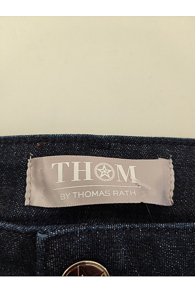 THOM By Thomas Rath Dámské modré bavlněné džíny s vysokým pasem a kapsami Velikost DE 22 | THOM By Thomas Rath | obrázek 5