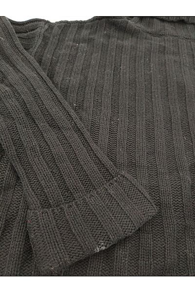 Mint & mia Černý žebrovaný crop rolák Vel. L | mint & mia | obrázek 4