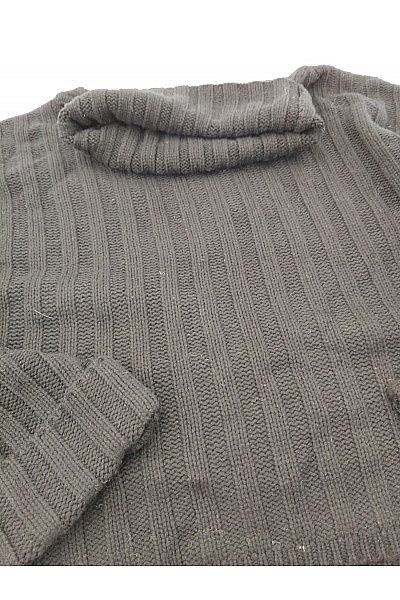 Mint & mia Černý žebrovaný crop rolák Vel. L | mint & mia | obrázek 5