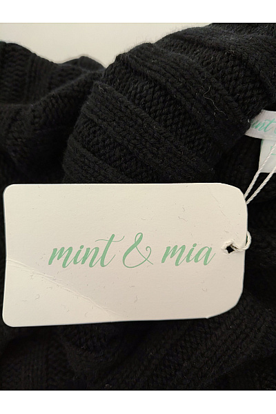 Mint & mia Černý žebrovaný crop rolák Vel. L | mint & mia | obrázek 6