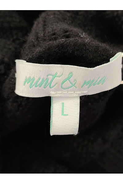 Mint & mia Černý žebrovaný crop rolák Vel. L | mint & mia | obrázek 7