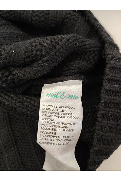 Mint & mia Černý žebrovaný crop rolák Vel. L | mint & mia | obrázek 8