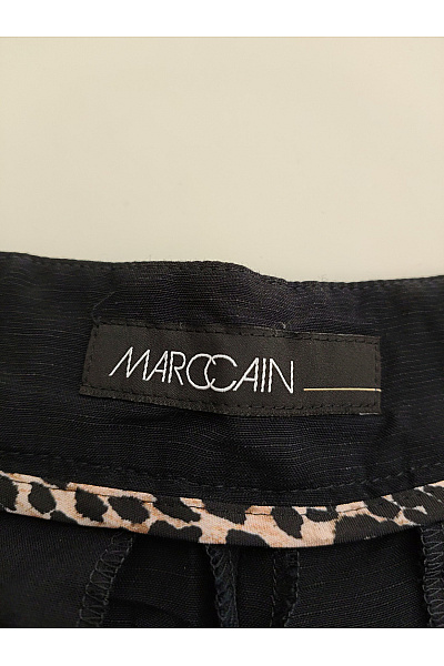 MARCCAIN Černé lněné široké kalhoty s vysokým pasem Velikost L | MARCCAIN | obrázek 4