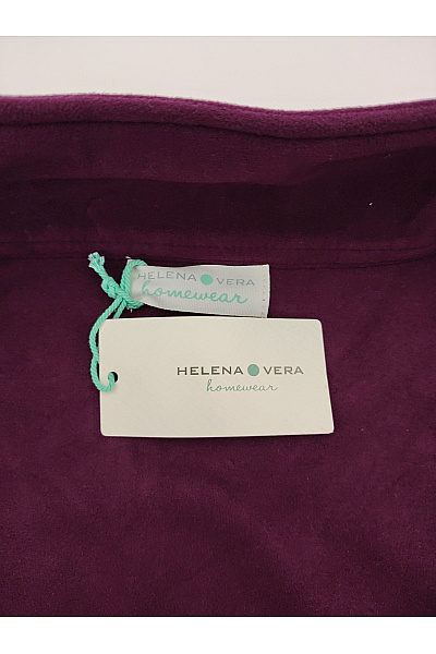 HELENA VERA Fialový dámský župan na zip s páskem Vel. DE 40 | HELENA VERA | obrázek 5