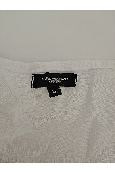 LAWRENCE GREY Bílé basic tričko s krátkým rukávem a kulatým výstřihem Velikost US XL | LAWRENCE GREY | obrázek 5
