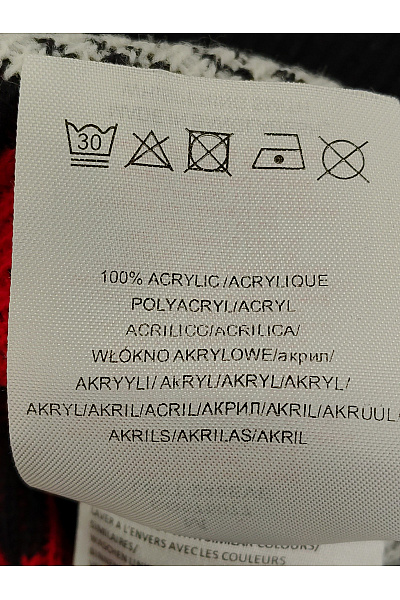 BRAVE SOUL Černý vánoční crop pulovr s norským vzorem Vel. M | BRAVE SOUL | obrázek 7