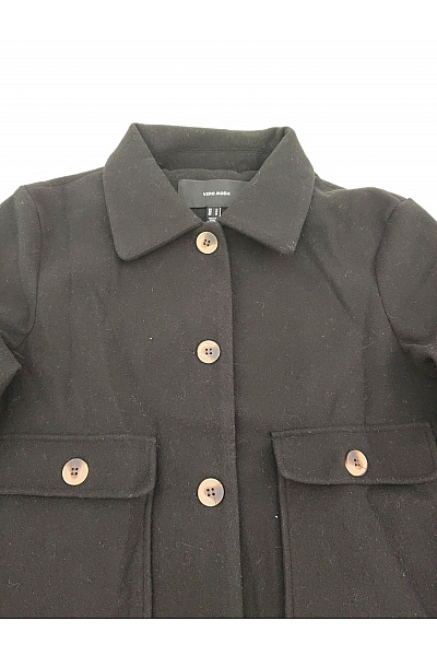 VERO MODA Černý krátký košilový kabát Velikost EU M | VERO MODA | obrázek 4