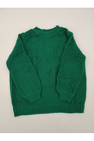 Curvy Me Zelený Dámský Oversized Pletený Pulovr Vel. DE 50