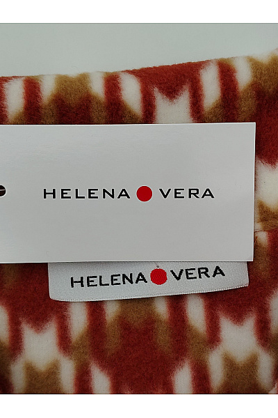 HELENA VERA Dámská hnědá mikina se stojáčkem na zip s geometrickým vzorem Vel. DE 48 | HELENA VERA | obrázek 5