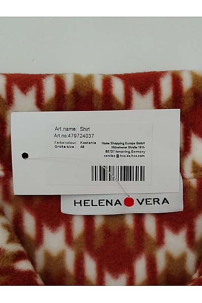 HELENA VERA Dámská hnědá mikina se stojáčkem na zip s geometrickým vzorem Vel. DE 48 | HELENA VERA | obrázek 6