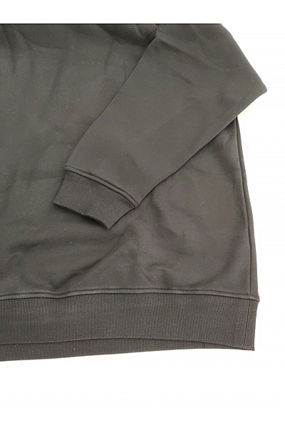 Pánská černá oversized bavlněná mikina s kapucí přes hlavu | Unimoda | obrázek 3
