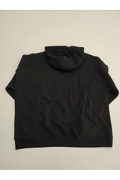 Pánská černá oversized bavlněná mikina s kapucí přes hlavu | Unimoda | obrázek 4