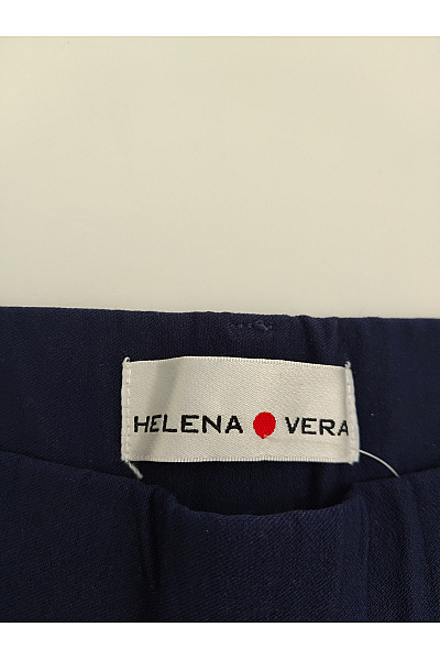 HELENA VERA Modré elegantní společenské kalhoty s puky Vel. DE 42 | HELENA VERA | obrázek 5