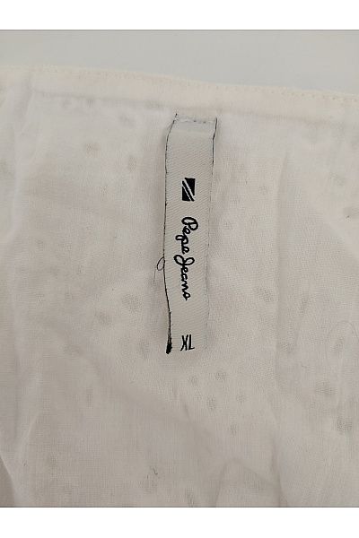 Pepe Jeans Bílé letní košilové midi šaty s výšivkou Vel. XL | Pepe Jeans | obrázek 6