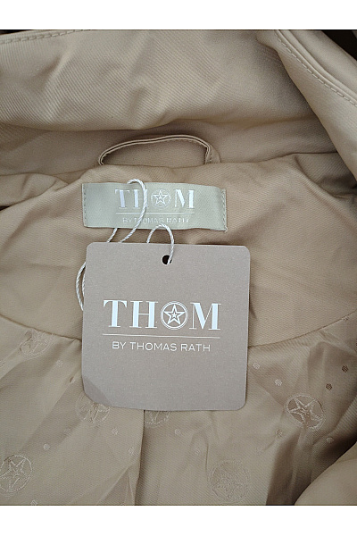 THOM By Thomas Rath Béžová dámská parka s kapucí přechodová Velikost DE 48 | THOM By Thomas Rath | obrázek 7