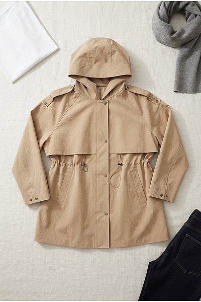 THOM By Thomas Rath Béžová Dámská Parka S Kapucí Přechodová Velikost DE 48