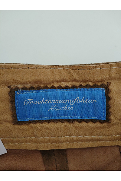 Trachtenmanufaktur Pánské kožené kraťasy s páskem vintage Vel. DE 50 | Trachtenmanufaktur | obrázek 7