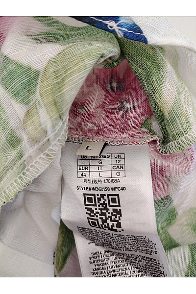 Guess Barevná lněná crop halenka s volánky a květinovým potiskem Vel. EU 44 | Guess | obrázek 6