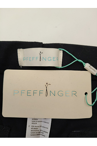 PFEFFINGER Černé elegantní cigaretové kalhoty s puky Vel. DE 21 | PFEFFINGER | obrázek 7