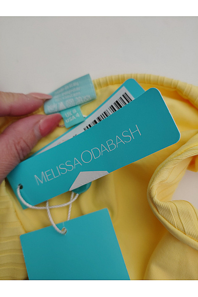 Melissa Odabash Žluté žebrované spodní díl plavek brazilské Vel. US 4 | Melissa Odabash | obrázek 5