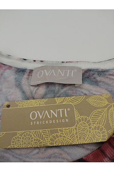 OVANTI Dámská halenka s dlouhým rukávem vzorovaná výstřihem Velikost DE 38 | OVANTI | obrázek 4