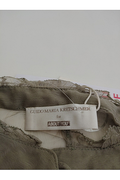 Khaki vrstvené košilové šaty s dlouhým rukávem Velikost EU 36 | Unimoda | obrázek 4