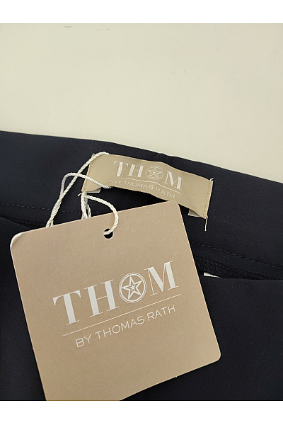 THOM By Thomas Rath Černé široké elegantní společenské kalhoty Velikost DE 44 | THOM By Thomas Rath | obrázek 3