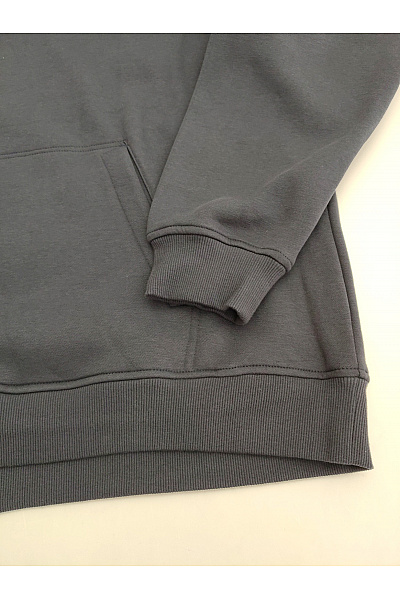 Pánská černá bavlněná mikina s kapucí a klokaní kapsou | Unimoda | obrázek 2