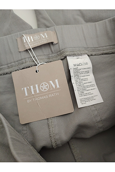 THOM By Thomas Rath Dámské šedé bavlněné kalhoty s pružným pasem Vel. 19 | THOM By Thomas Rath | obrázek 4