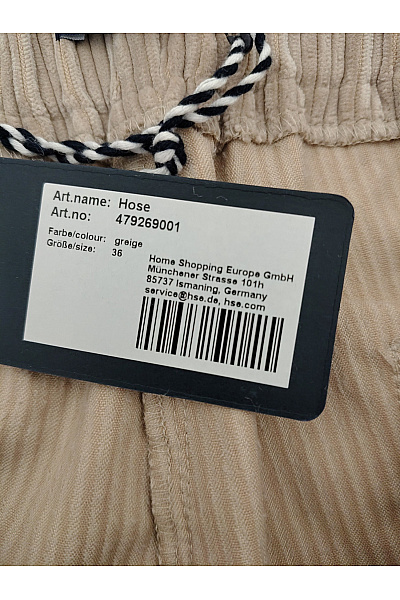 fiora blue Béžové manšestrové kalhoty s kapsami a pružným pasem Vel. DE 36 | fiora blue | obrázek 5