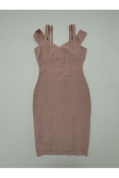 Coast Béžové Pouzdrové šaty Na Ramínka Sexy Bodycon Velikost DE 38