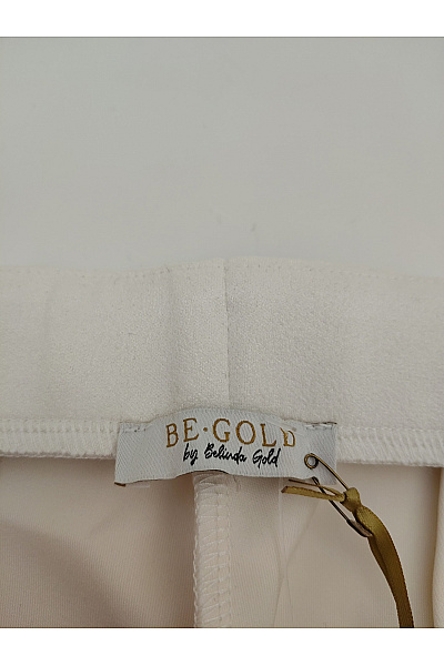 Belinda Gold Bílé elegantní úzké kalhoty s vysokým pasem Velikost DE 40 | Belinda Gold | obrázek 5