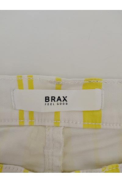BRAX Žluté pruhované bavlněné džíny s vysokým pasem Vel. 38 | BRAX | obrázek 5