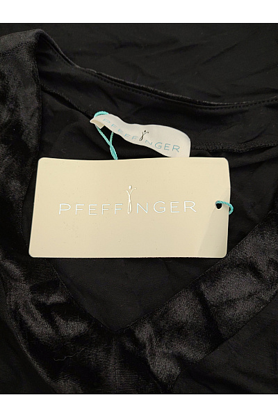 PFEFFINGER Černá elegantní halenka s dlouhým rukávem a výstřihem do V Velikost DE 38 | PFEFFINGER | obrázek 6