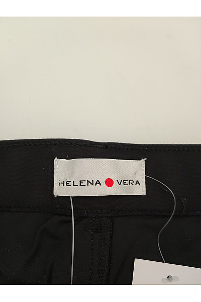 HELENA VERA Dámské černé bavlněné rovné kalhoty s kapsami Velikost DE 44 | HELENA VERA | obrázek 3