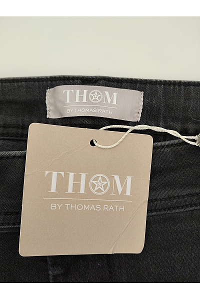 THOM By Thomas Rath Černé bavlněné džíny s vysokým pasem a kapsami Velikost DE 24 | THOM By Thomas Rath | obrázek 6