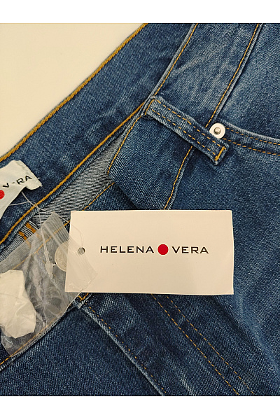HELENA VERA Dámské modré bavlněné džíny rovné Velikost DE 48 | HELENA VERA | obrázek 6