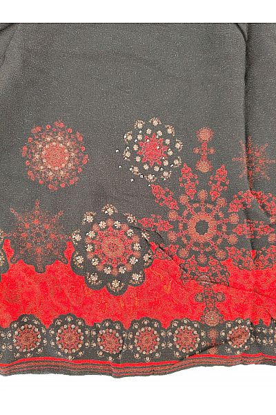 DESIGUAL Černá dámská halenka s krátkým rukávem a etno vzorem Velikost XL | DESIGUAL | obrázek 2