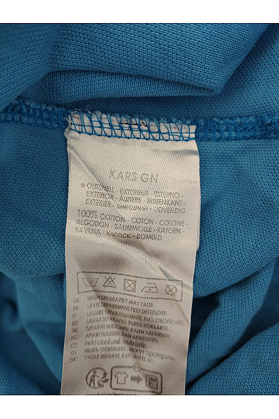 Geographical Norway Modré bavlněné polo tričko s krátkým rukávem a výšivkou Velikost M | Geographical Norway | obrázek 8