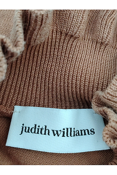 Judith Williams Hnědý dámský pulovr se stojáčkem a nabíranými rukávy Vel. EU 48 | Judith Williams | obrázek 8