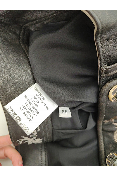 everlane Pánské kožené kraťasy vintage lovecké krátké Vel. EU 56 | everlane | obrázek 8