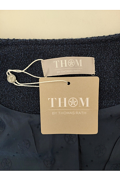 THOM By Thomas Rath Modrý krátký elegantní kabát Vel. DE 36 | THOM By Thomas Rath | obrázek 6