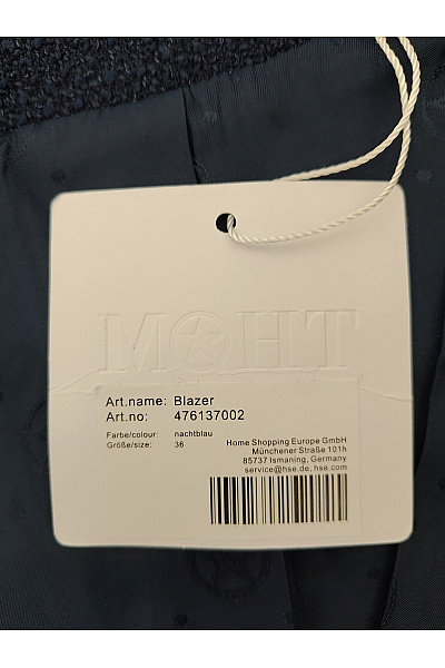 THOM By Thomas Rath Modrý krátký elegantní kabát Vel. DE 36 | THOM By Thomas Rath | obrázek 7
