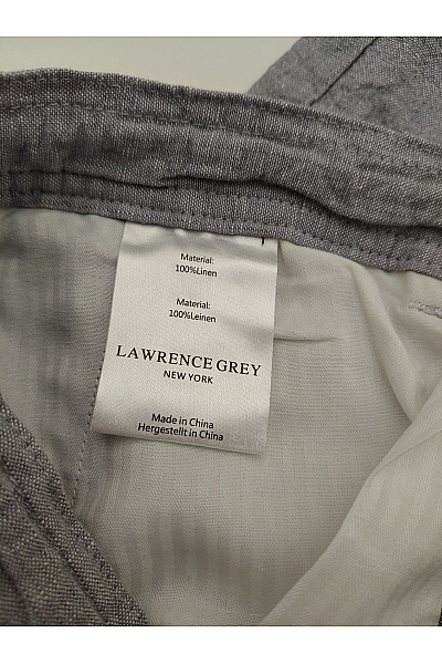 LAWRENCE GREY Šedé lněné kraťasy chino Vel. EU 50 | LAWRENCE GREY | obrázek 5
