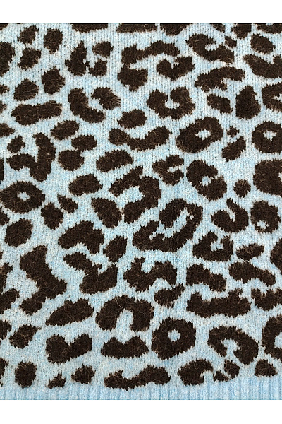 MALONE SOULIERS Modrý vzorovaný pletený pulovr s leopardím vzorem Velikost DE 44 | MALONE SOULIERS | obrázek 8