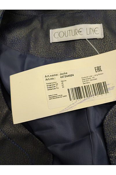 COUTURE LINE Modrá elegantní přechodová bunda se zipem bez kapuce Velikost DE 46 | COUTURE LINE | obrázek 8