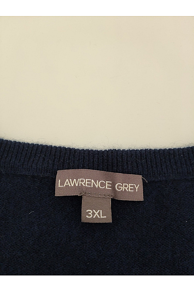 LAWRENCE GREY Dámský kašmírový pulovr modrý basic Velikost 3XL | LAWRENCE GREY | obrázek 2