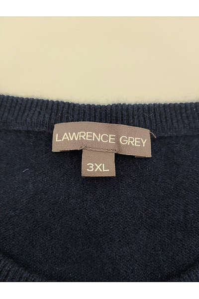 LAWRENCE GREY Dámský kašmírový pulovr modrý basic Velikost 3XL | LAWRENCE GREY | obrázek 3